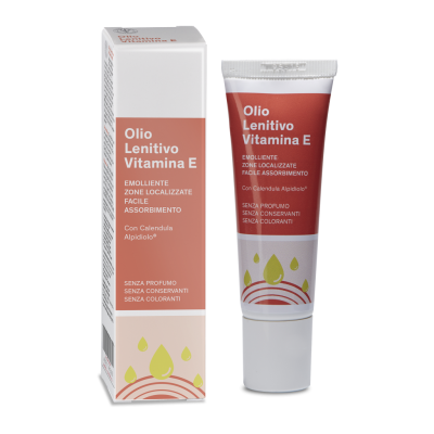 Olio Lenitivo Vitamina E EMOLLIENTE ZONE LOCALIZZATE CON CALENDULA ALPIDIOLO®<br><span></span>